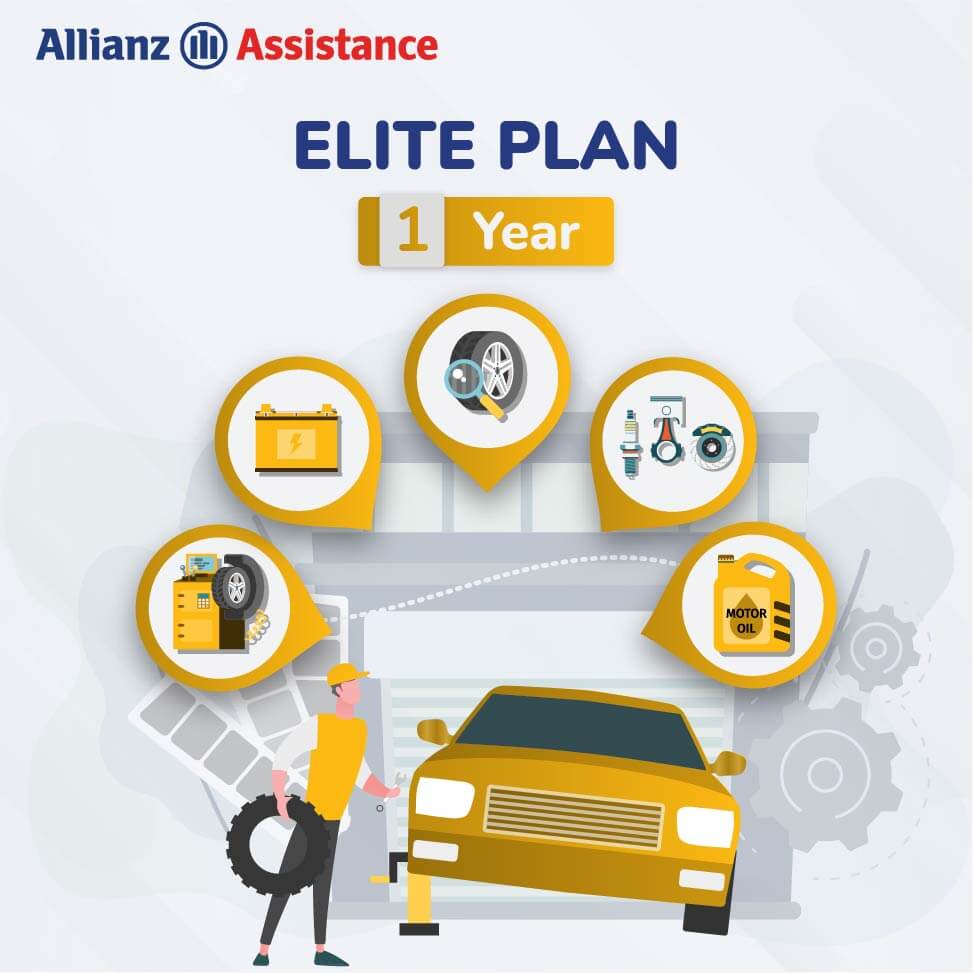 Allianz One Year Road Side ELITE Assistance Plan for Four Wheeler