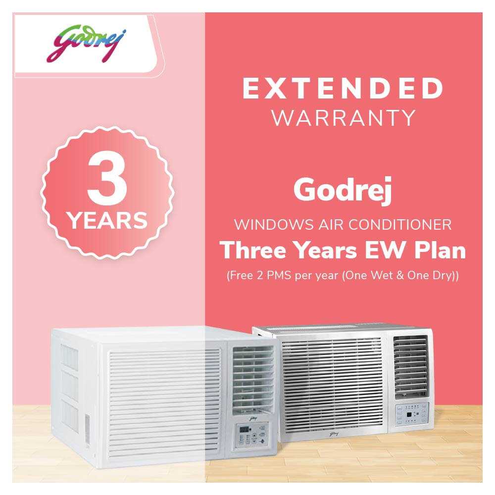 Godrej Window AC - Three Years Extended Warranty (Free 2 PMS per year (One Wet & One Dry))