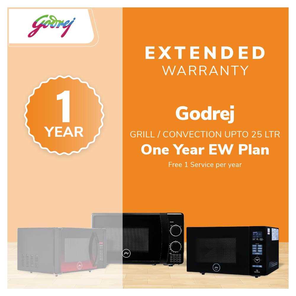 Godrej Microwave Upto 25 Ltr - One Year Extended Warranty (Free 1 Service per year)