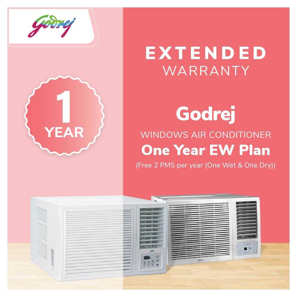 Godrej Window AC - One Year Extended Warranty (Free 2 PMS per year (One Wet & One Dry))