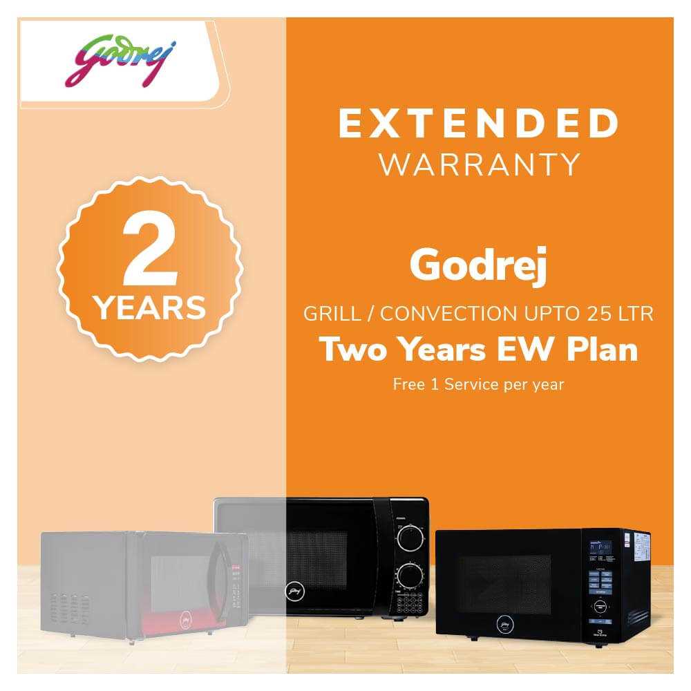 Godrej Microwave Upto 25 Ltr - Two Years Extended Warranty (Free 1 Service per year)