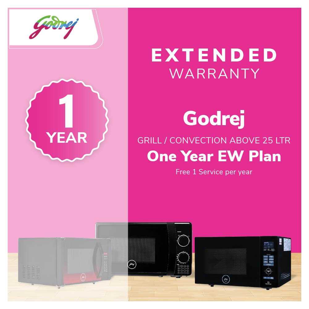 Godrej Microwave Above 25 Ltr - One Year Extended Warranty (Free 1 Service per year)