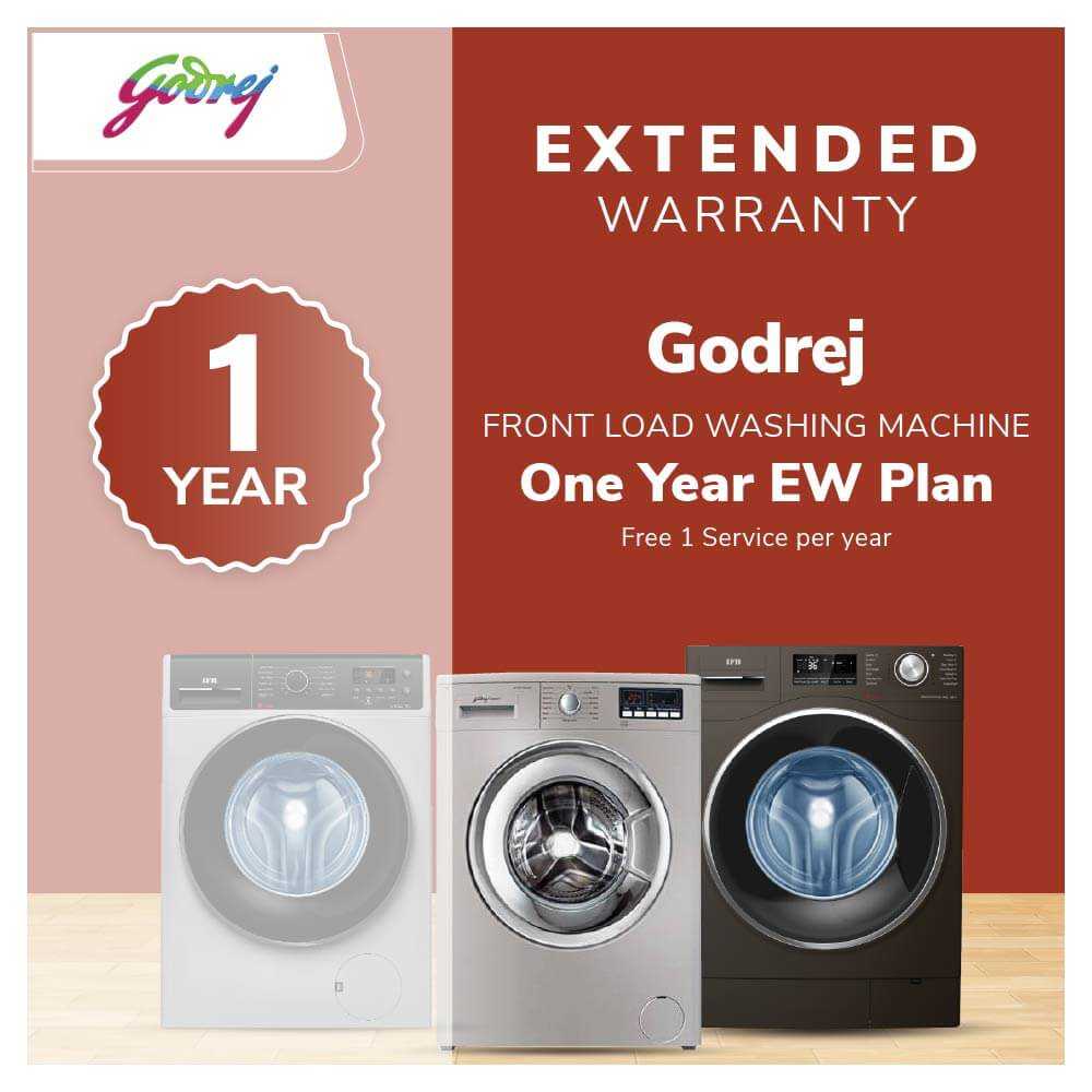 Godrej Washing Machine - Front Load - One Year Extended Warranty (Free 1 Service per year)