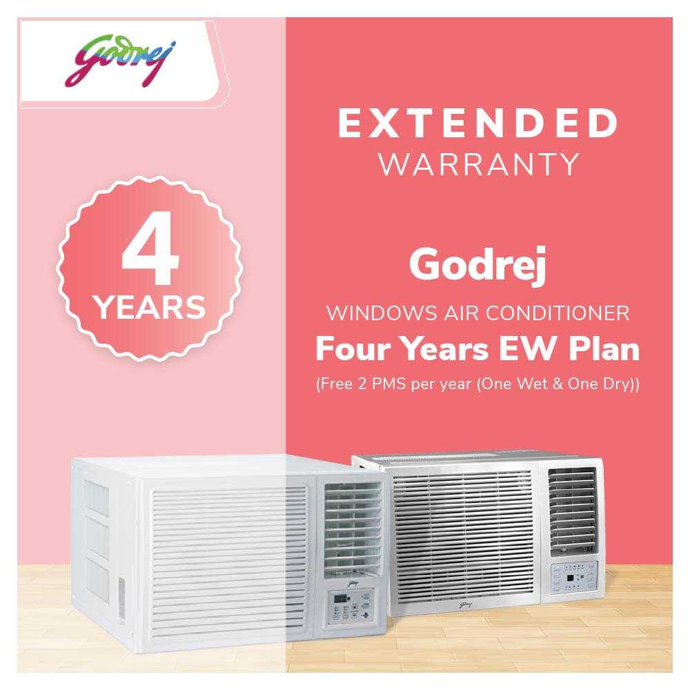 Godrej Window AC - Four Years Extended Warranty (Free 2 PMS per year (One Wet & One Dry))