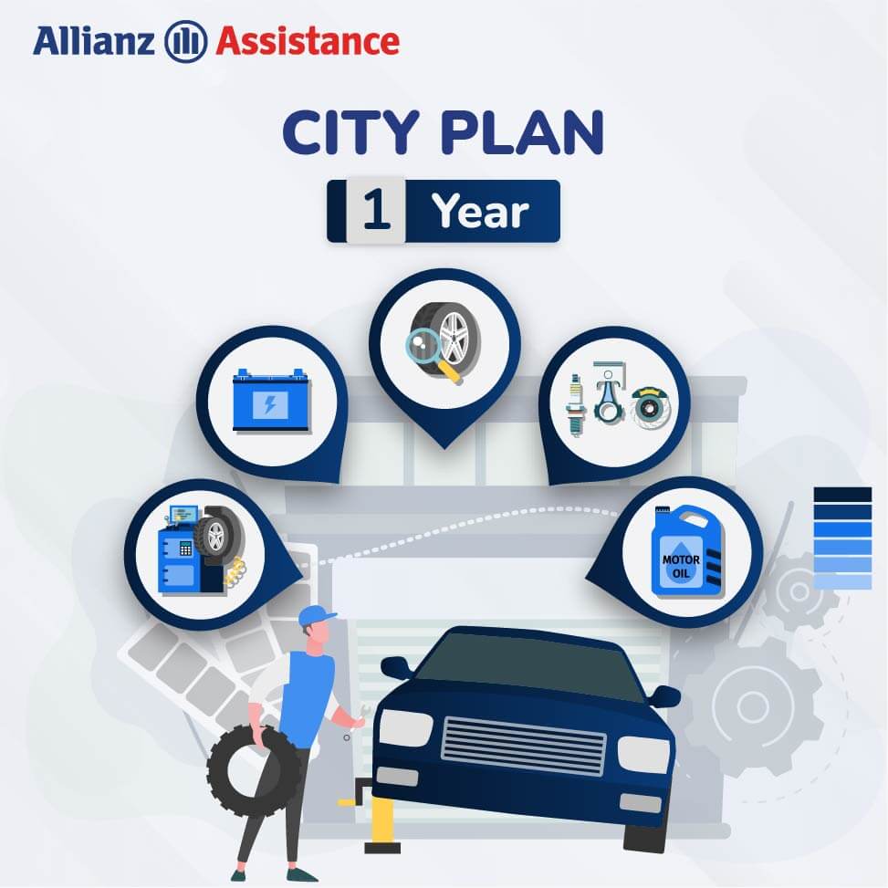 Allianz One Year Road Side CITY Assistance Plan for Four Wheeler