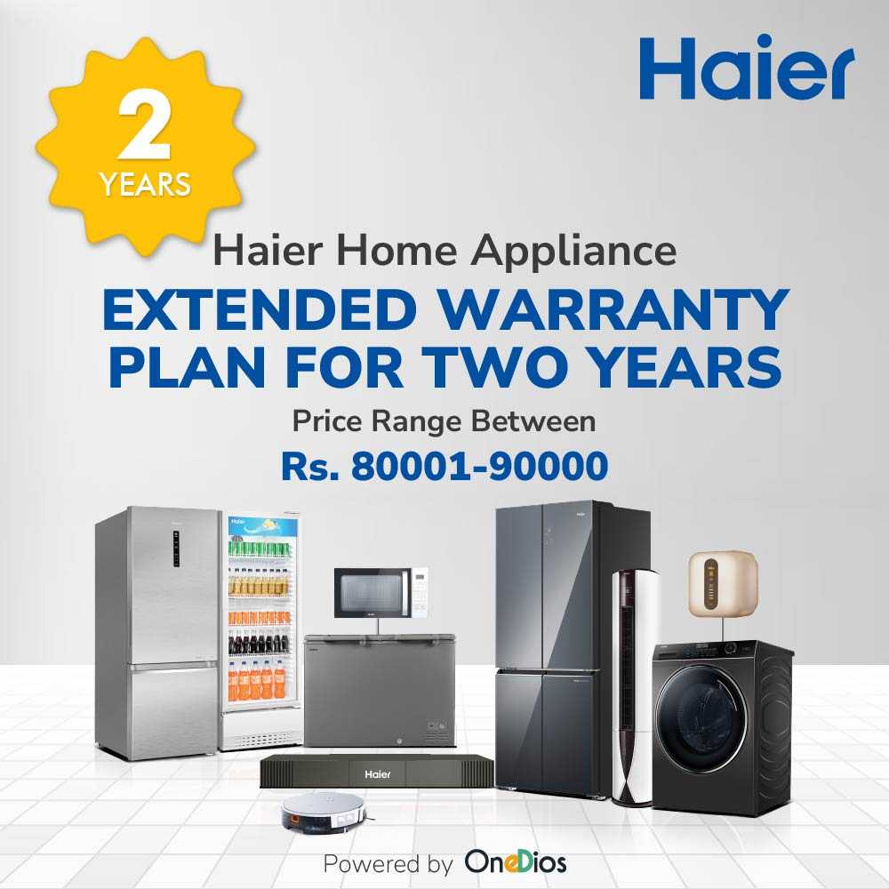 Haier_OneDios EW for 2 Years_HA_Price range between 80001 to 90000