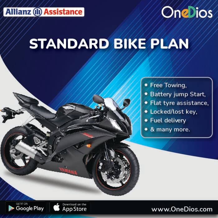 Allianz One Year Road Side STANDARD Assistance Plan for Two Wheeler