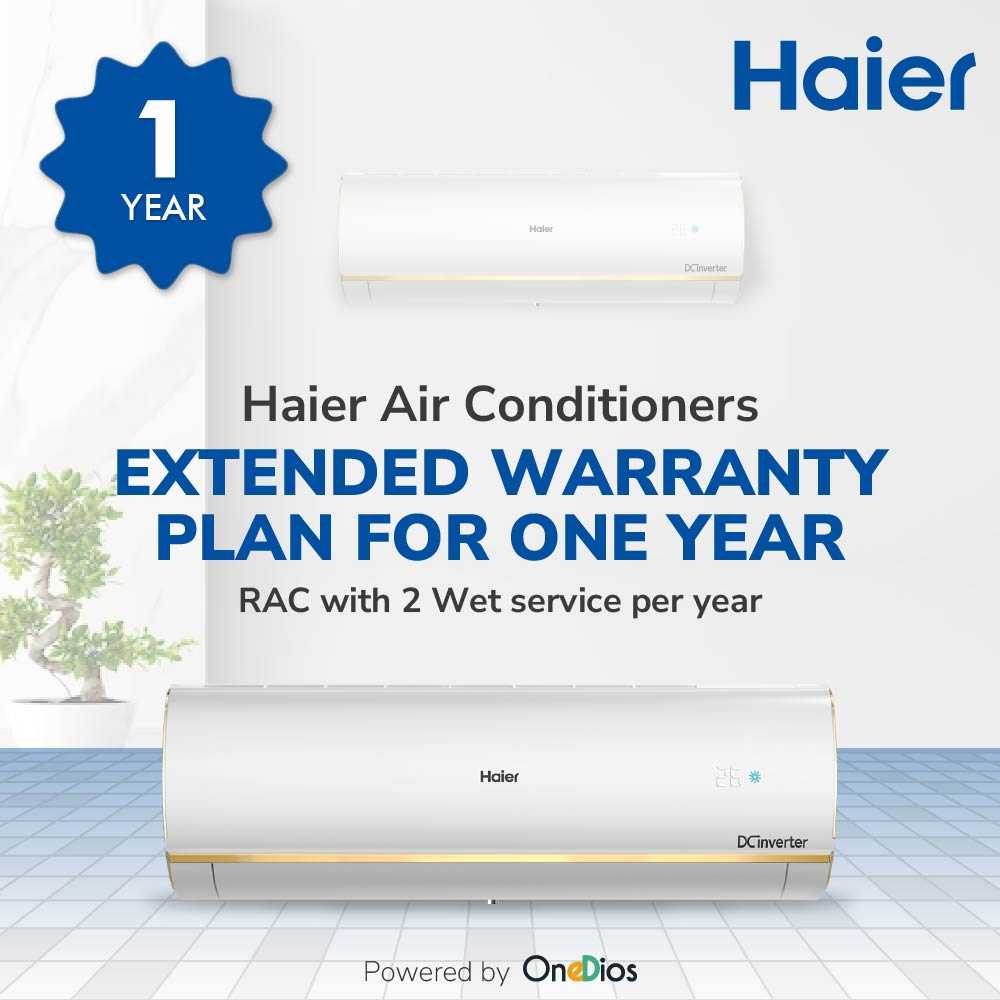 Haier_OneDios EW for 1 Year_RAC with 2 Wet service per year