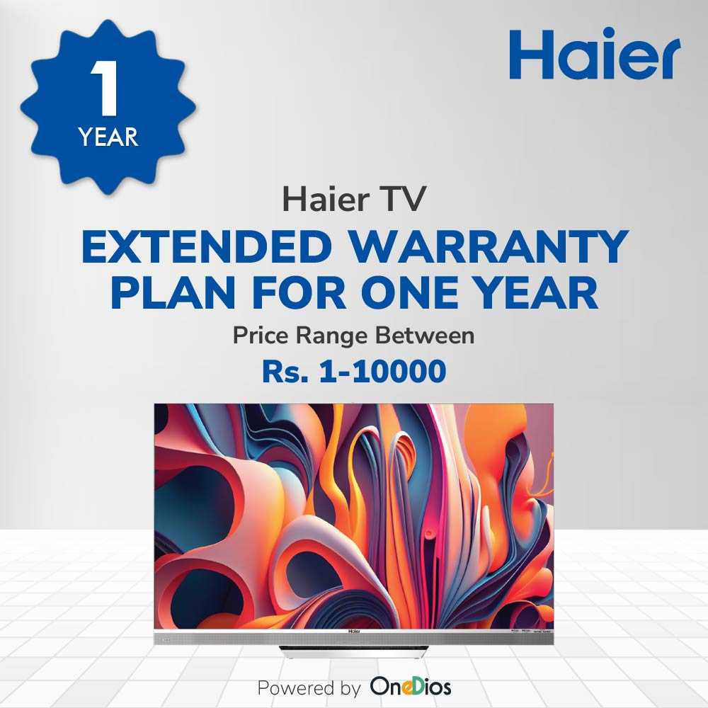 Haier_OneDios EW for 1 Year_TV_Price range between 1 to 10000