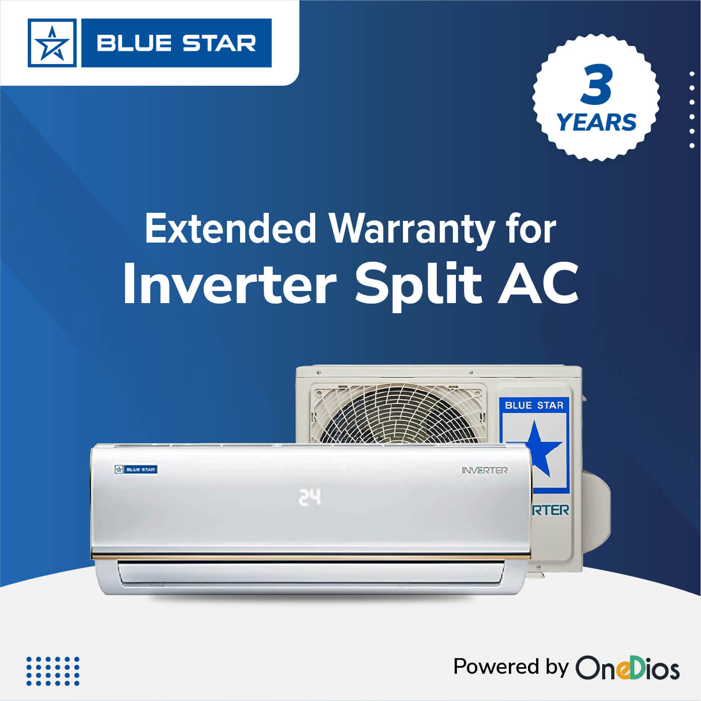 Bluestar Three Years Extended Warranty - Protection Plan - INVERTER SPLIT AC