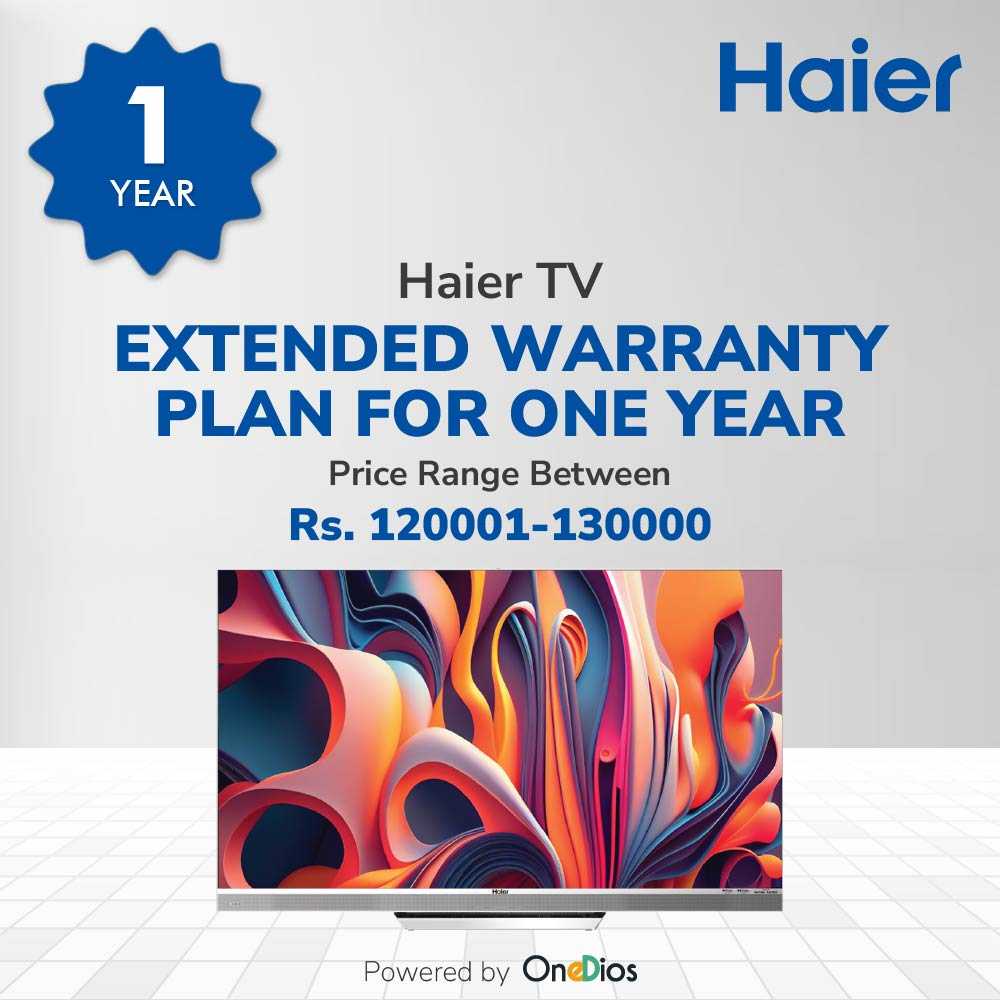 Haier_OneDios EW for 1 Year_TV_Price range between 120001 to 130000