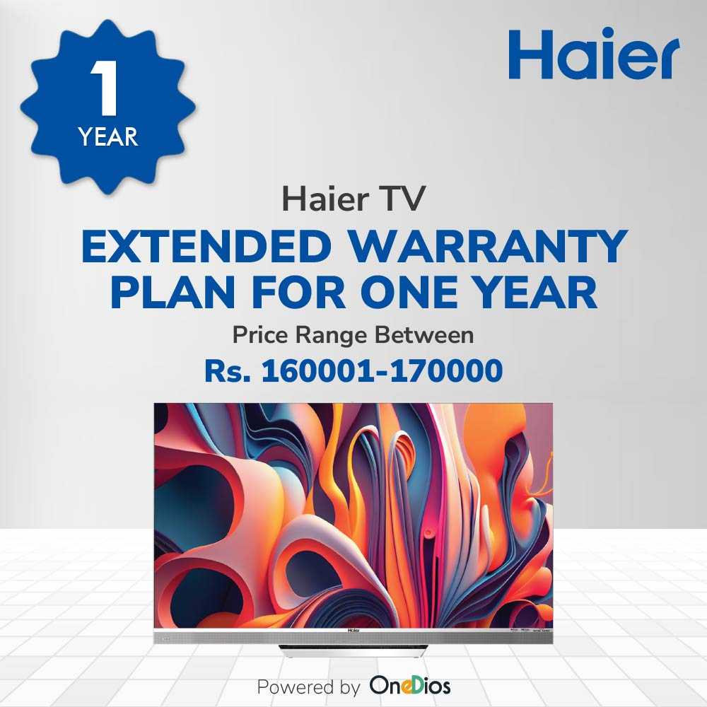 Haier_OneDios EW for 1 Year_TV_Price range between 160001 to 170000