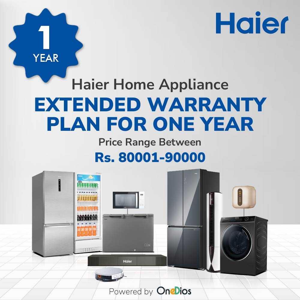 Haier_OneDios EW for 1 Year_HA_Price range between 80001 to 90000
