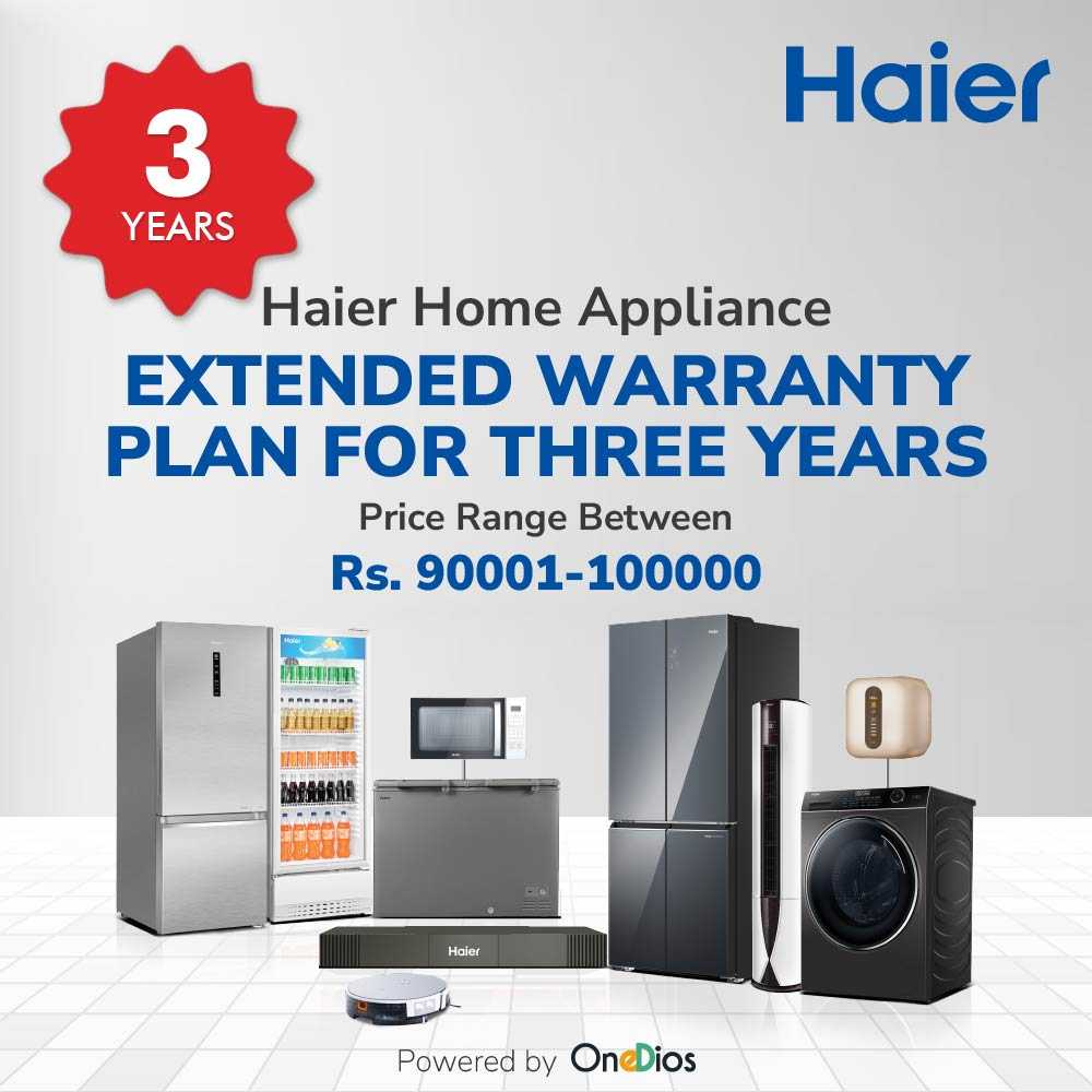 Haier_OneDios EW for 3 Years_HA_Price range between 90001 to 100000