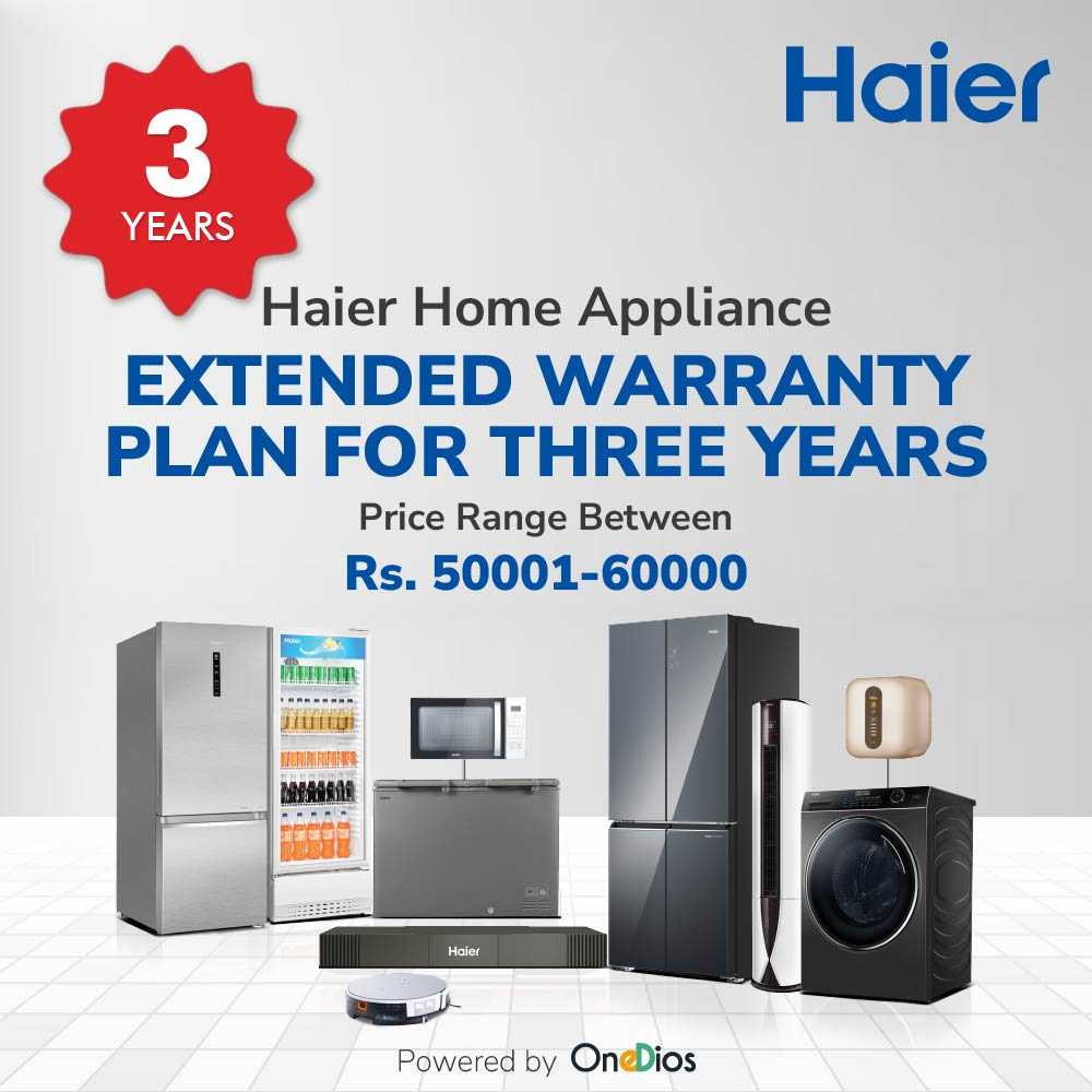 Haier_OneDios EW for 3 Years_HA_Price range between 50001 to 60000
