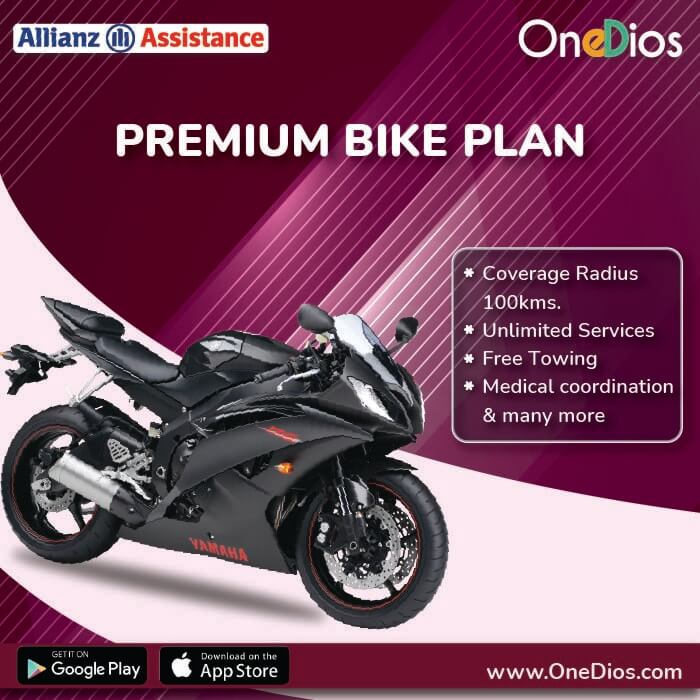 Allianz One Year Road Side PREMIUM Assistance Plan for Two Wheeler