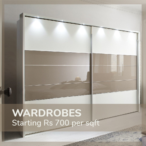 Wardrobe (Starting from Rs 700 per sqft)