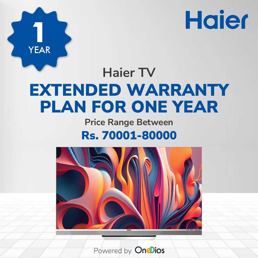 Haier_OneDios EW for 1 Year_TV_Price range between 70001 to 80000