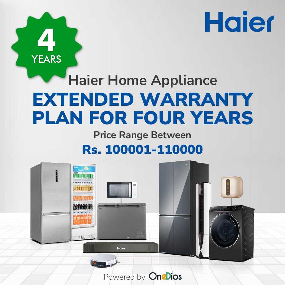 Haier_OneDios EW for 4 Years_HA_Price range between 100001 to 110000